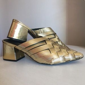 ASOS Gold Pointed Mules